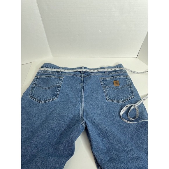 Carhartt Men’s Jeans 44X30, Blue Traditional Fit Denim, B180 STW, Logo - Picture 9 of 13